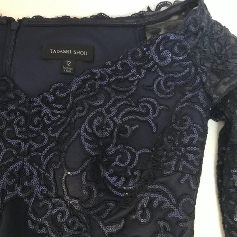 TADASHI SHOJI Lace Special Occasion Dress - Picture 5 of 9